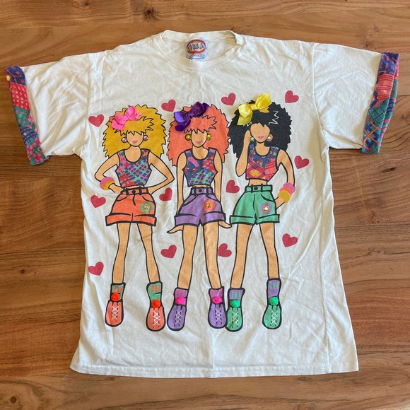 Those stylish 80s gals t-shirt -size S - Picture 1 of 10